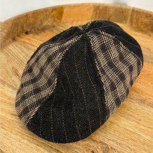 Vintage Crown Co Wool Plaid Newsboy Gatsby Cap